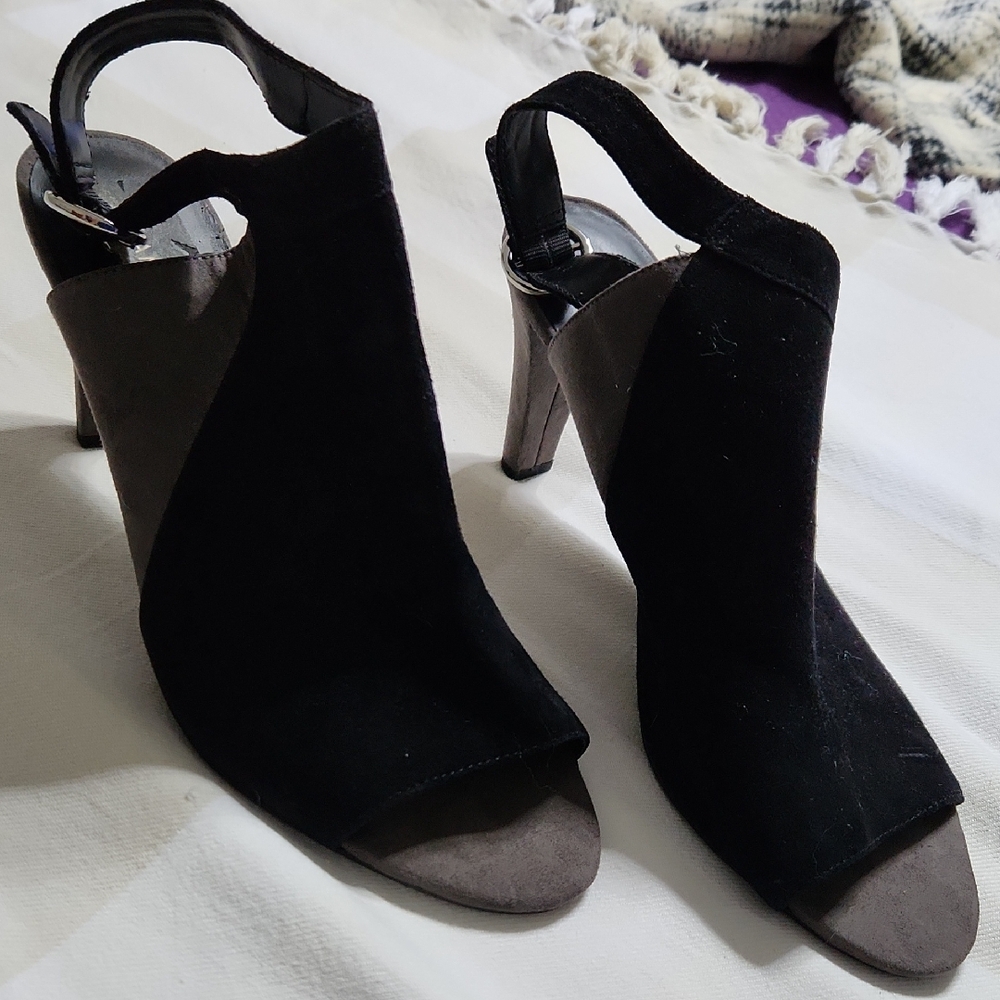 Franco Sarto Black and Brown Heels